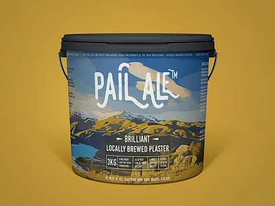 Pail Ale - plaster branding and packaging concept adobe illustrator cc branding design design challenge graphic design illustration label logo packaging packaging design plaster design print design vector