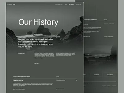 MODALISO - Website Concept blog cms concept design history landing page minimalist modern old photography portfolio retro stories ui ux web web design webdesign website