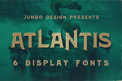 Atlantis - Vintage Style Font all caps atlantis atlantis vintage style font bold font decorative display font retro font retro typography steampunk font typography vintage vintage font vintage typography