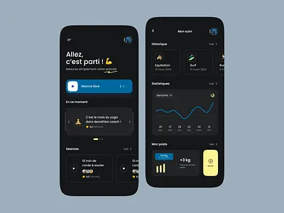 Decath challenge app dark darkmode decath mobile sport ui