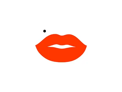 Lips Icon design icon icon design lips lipstick mole mouth red