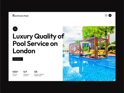 Pool Installation Company Website Design business website dailyui design freelancer landingpage luxury pool modern design pixavail studio pool builder company pool cleaning website pool maintenance company web design web designers websites