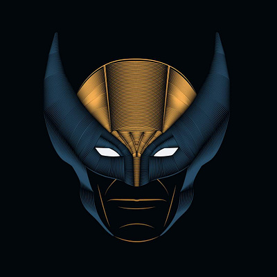 Wolverine with blend tool blend illustrator logan