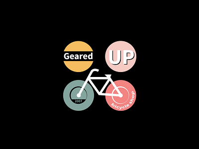 Geared UP bicycle shop logo dailylogochallenge logo