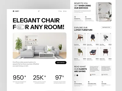 Furniture Landing Page design ecommerce ecommerce website furniture landing page furniture website landing page landing page design shopify shopify furniture shopify landing page shopify website ui design web design website website design
