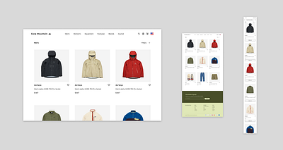 Gorp Mountain E-Commerce e commerce mobile product design shop web design