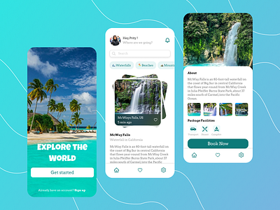 Travel App app branding design figma landing travel ui uidesign website