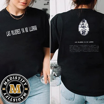 Shakira Las Mujeres Ya No Lloran New Album Tracklist Double Side design tshirt