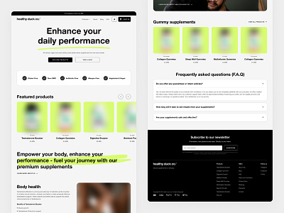 healthy duck co. | eCommerce ecommerce eshop performance product design supplements ui uiux ux uxui web design wellness