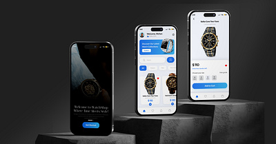 Watchshop UI Design ecommerceui mobielapp mobileapp ui uidesign uxui