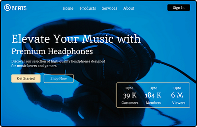 Headphones website design figma graphic design headphones landing page ui uiux webpage