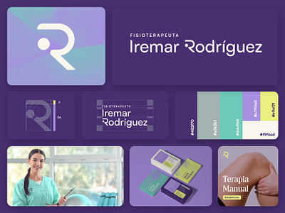 Visual Identity for Physiotherapist Iremar Rodríguez (packed) brand colors brand designer branding brandmark business business design design designer graphic design healthcare logo logo designer mockups physiotherapist visual identity wordmark