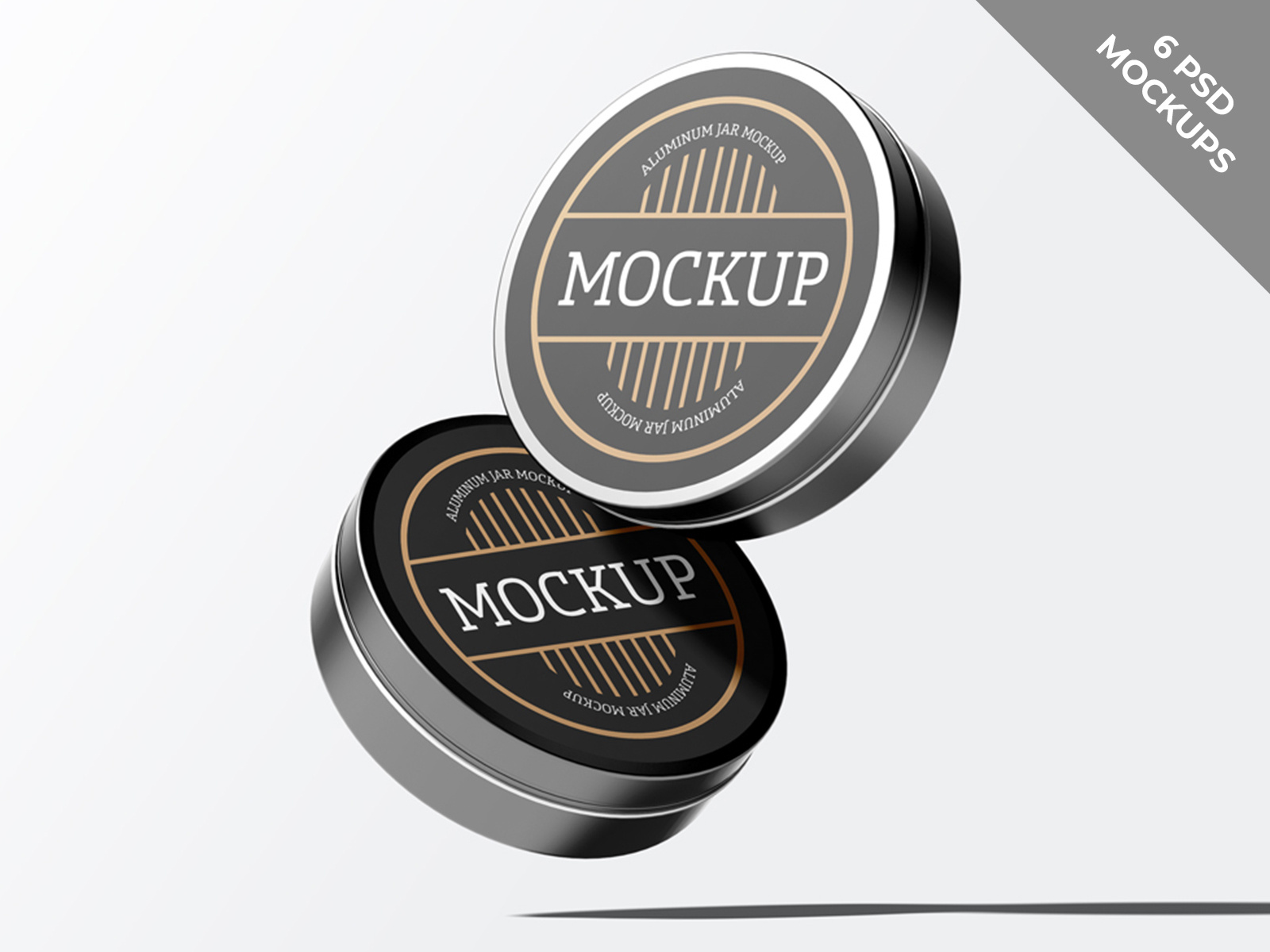 Aluminum Jar Mockup business clean cream mockup jar logo mockup minimalist mock up mockup package packaging pomade presentation product tin