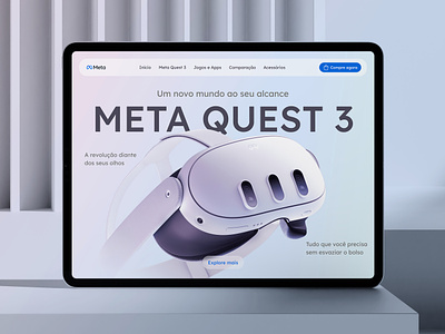 Meta Quest 3 - UI Design Concept design landing page meta meta quest ui user experience user interface ux vr web web design website