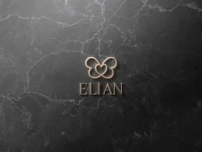 Elian Beauty Center beauty beauty center butterfly butterfly heart heart logo simple