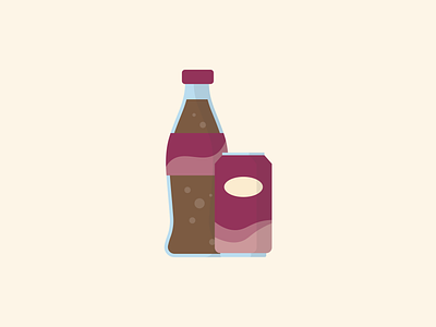 Soda Drink | Icon - Flat - Clean branding clean coke design drink drinks flat icon icons illustration pop purple soda sugar sweet violet