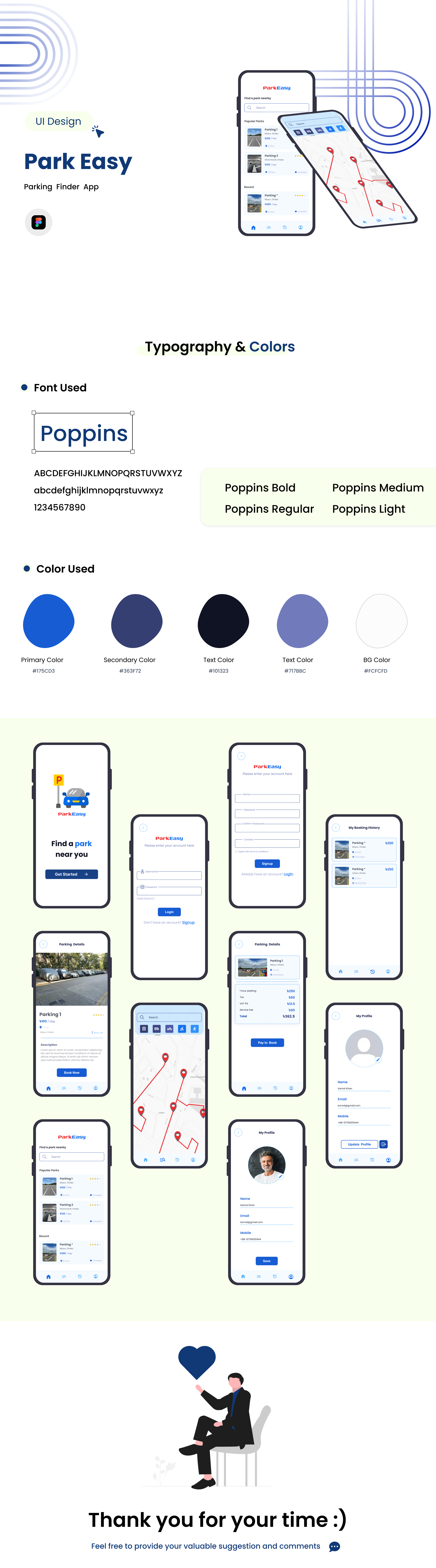 Parking Finder App UI Design app design application design experience interface parking parking app parking finder ued ui uid uiux user experience user interface ux