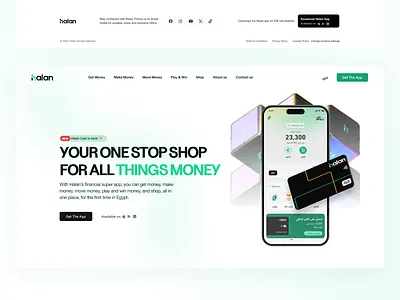 New Halan! 3d animation landing ui