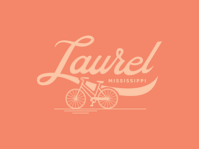 Biking through Laurel bike branding colorful design graphic design illustration tshirt