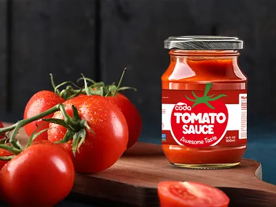 Tomato sauce | Label design | Packaging design branding branding design design glass jar graphic design hot sauce jar ketchup label label design packaging packaging design packaging design presentations packaging idea print design sauce tomato tomato sauce ui vector