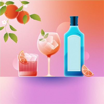 Retro Glow Cocktails animation graphic design motion graphics