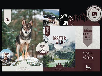 Greater Wild Branding brand brand design brand identity branding branding design design dogs graphic design illustration logo logodesign packaging pet branding pet food pet illustration pet product pets ui widlife illustration wildlife brand