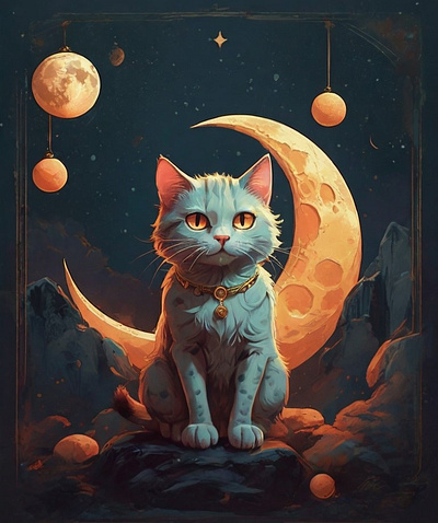 Moon and Cat