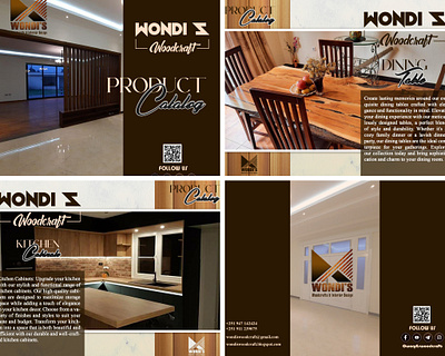 Product Catalog | Wondi's Woodcraft branding graphic design logo