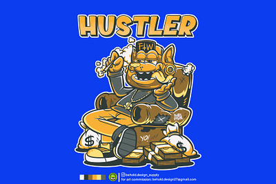 hustler art artwork cartoon cartoon design character design clothing clothing design design illustration logo merch