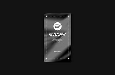 Daily UI Challenge #97 ; Giveaway Design for Spotify 3d 97 animation app branding challenge dailyui design figma giveaway graphic design illustration logo motion graphics prise product redesign spotify ui ux