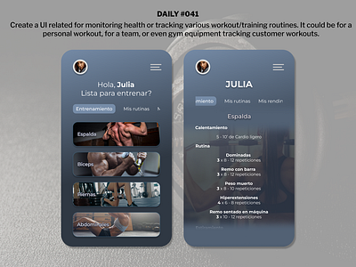 Daily #041 - Workout challenge daily041 dailyui dailyui41 design figma ui uidesigner ux
