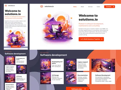 Solution.IO rebranding art direction branding redesign ui webdesign