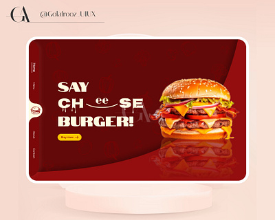 BurgerLand UI Design concept (Navigation bar and Banner) branding burger design fastfood food menu navigation bar pizza restaurant ui ui design ux ux design