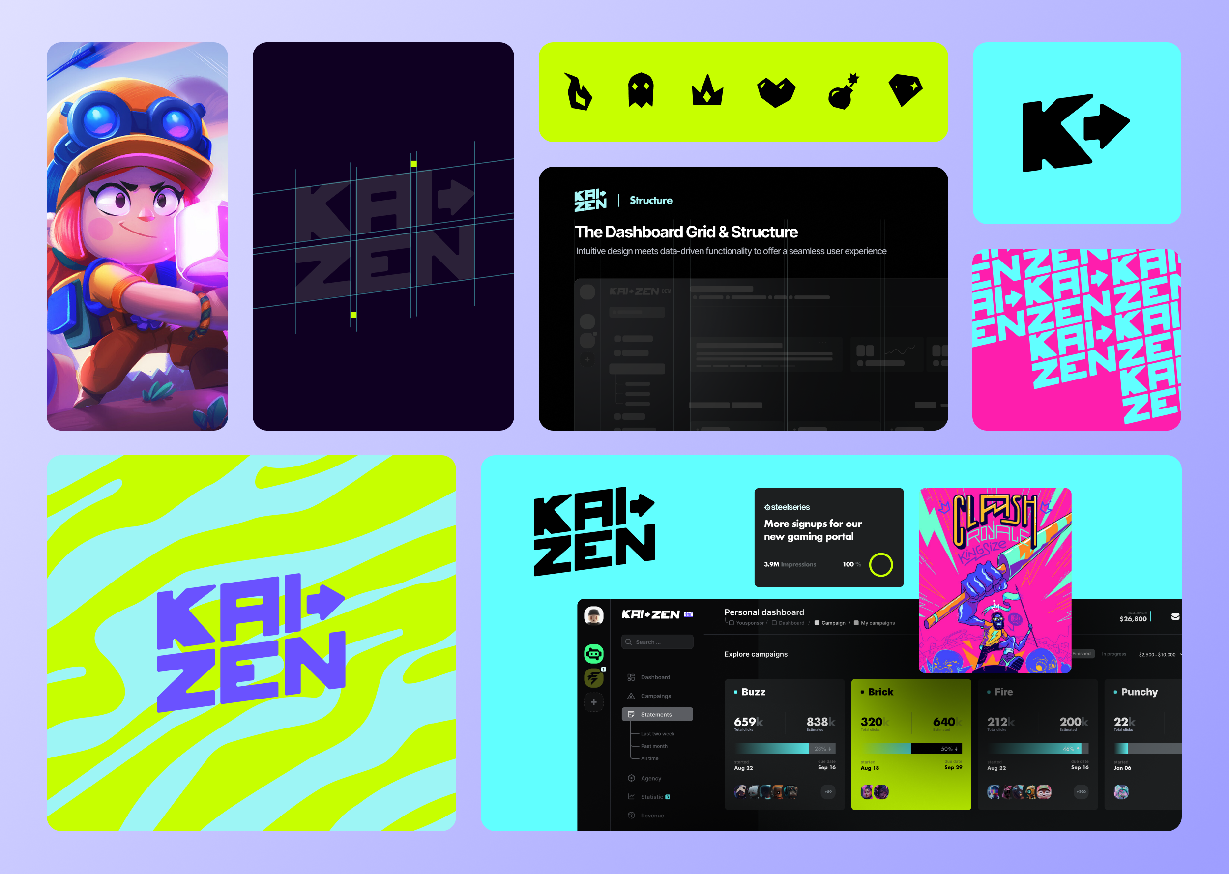 KAIZEN | Branding & Website community platform crm dashboard crypto dashboard esports app esports dashboard esports website fanbase app fanbase platform fandom platform game marketplace game platform gaming app gaming dashboard gaming website influencer marketing platform p2p marketplace saas dashboard saas website web3 gaming