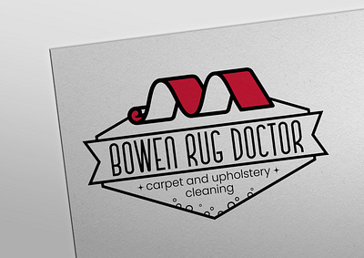 Logo design for a carpet cleaning company Bowen Rug Doctor branding graphic design logo