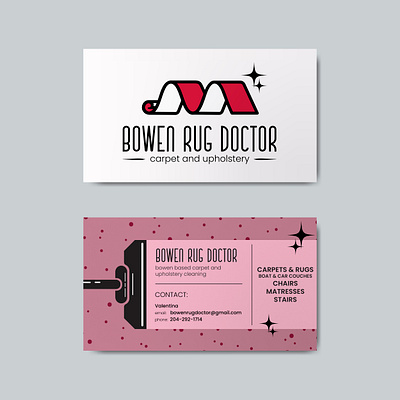 Business card design for a cleaning company branding graphic design logo