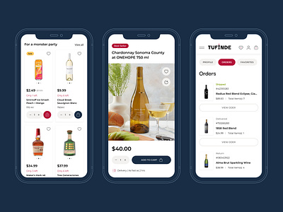 TUFINDE e-commerce card card shopping e commerce liquor store mobile online alcohol store online store product card shopping user interface web design website wine