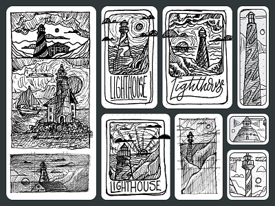 Lighthouse | Sketches art design draw drawing house houses illustration ink landscape light lighthouse pad paper pen series sketch sketchbook sketches texture