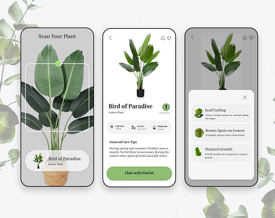 Plant Care Mobile App app design mobile app plant care plant care app ui ui design user interface design ux ux design