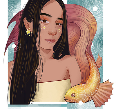 Concept art - illustration art artwork concept fish girl graphic graphic design illustration inspiration photoshop sea youtub youtuber