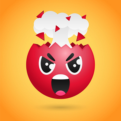 Emojis Gradient hate emoji Illustration graphic design