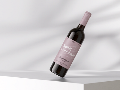 Saint-Pierre - Wine Labels bottle branding graphic design label mockup packaging student typography wine