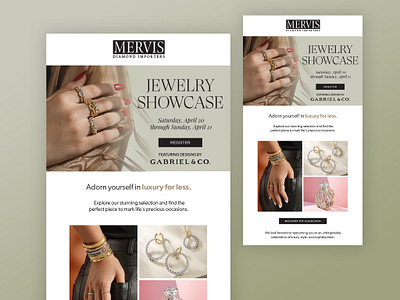 Jewelry Showcase Email branding graphic design