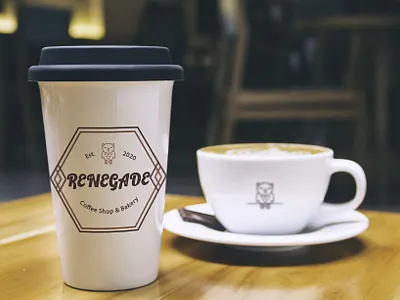 Renegade Coffee Shop & Bakery branding graphic design logo