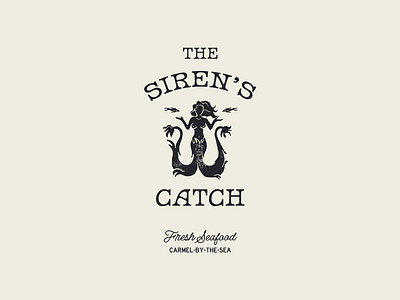 The Siren's Catch - Logo & Illustration austintexas branddesign brandidentity branding design freelancedesigner graphic design graphicdesign illustration linocut linocutprint logo logodesign