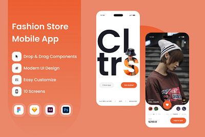 Cultures - Fashion Store Mobile App application apps fashionable interface layout merchandise retail screen sketch store stylish trendy ui user wear