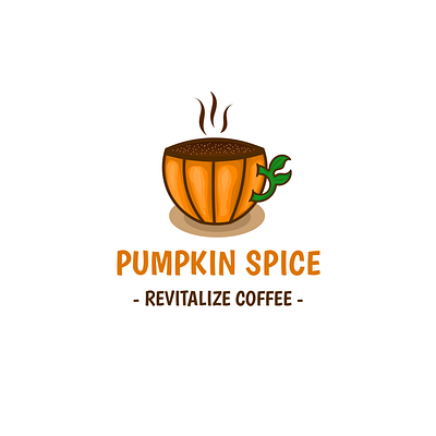 Logo design | PUMPKIN SPICE - REVITALISE COFFEE brand branding design graphic design illustration logo logo design vector virtual identify