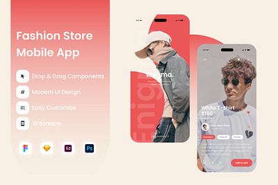 Enigma - Fashion Store Mobile App application apps fashionable interface layout merchandise retail screen sketch store stylish trendy ui user wear