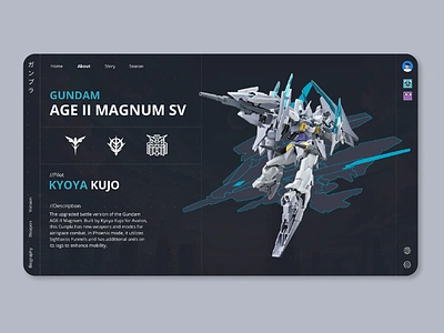 Gundam Biography | Age II Magnum Sv Ver gunpla ilustration ui ux