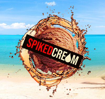 SpikedCream [Art Direction/Design - Logo] alcohol brand identity branding graphic design ice cream logo logo design marketing